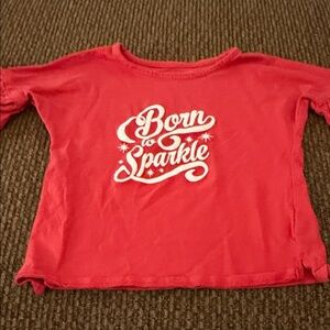 Dip Red 'Born to Sparkle' Long Sleeve Tee